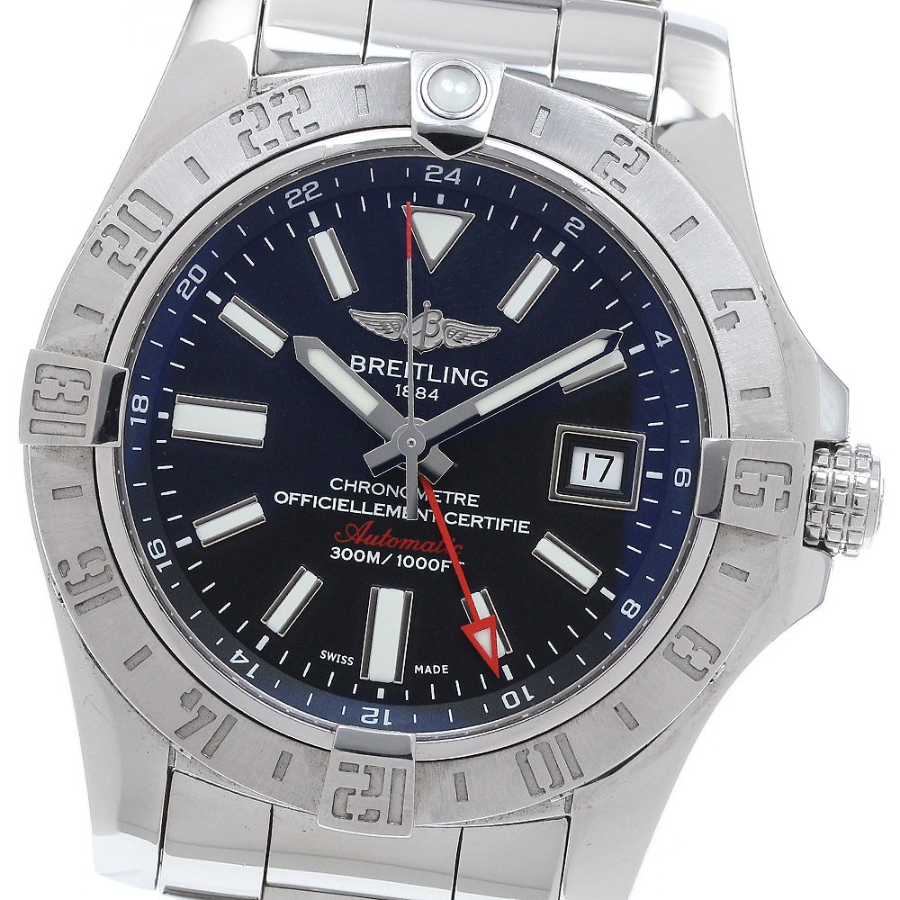 ブライトリング BREITLING A32390 アベンジャーII GMT デイト 自動巻き メンズ 保証書付き_939030【中古】