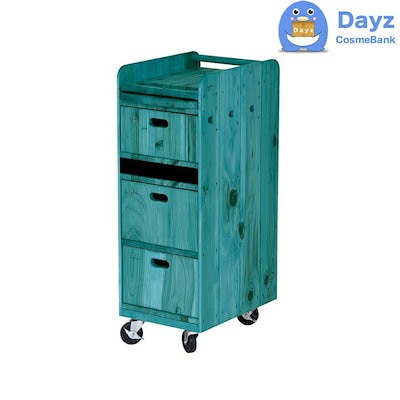 ワイエスパーク F-10.5 ブルー　｜　YSパーク ナチュラルウッドワゴン　YS PARK サロン ワゴン　｜　キャンセル・返品不可商品 ワイエスパーク F-10.5 ブルー YSパーク ナチュラルウッドワゴン YS