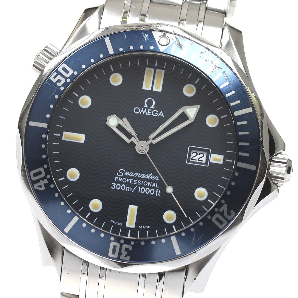 オメガ OMEGA 2541.80 シーマスター300 デイト クォーツ メンズ 保証書付き_815148【中古】