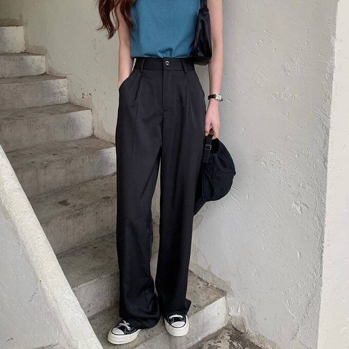 3color レディース パンツ ボトムス ロングパンツ ワイドパンツ セミワイド ストレートパンツ ストレート ハイウエスト ハィウエスト シンプル 大人カジュアル 上品 エレガント シック スタイ