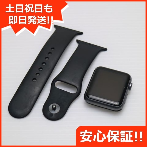 美品 Apple Watch 42mm ブラック スポーツバンド 88
