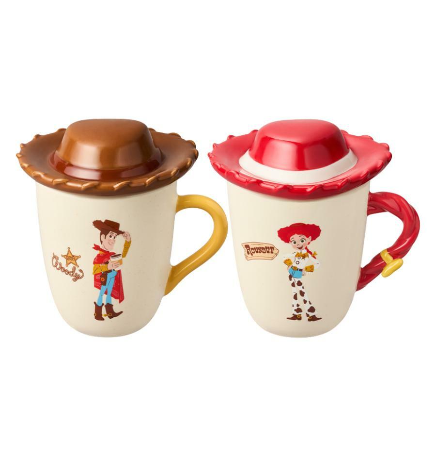 トイストーリー ウッディ＆ジェシー マグカップ セット 355ml 2P ランダムシール付 韓国限定 スターバ グッズ 日本未発売 ペアマグ 陶器 レア ピクサー ギフト