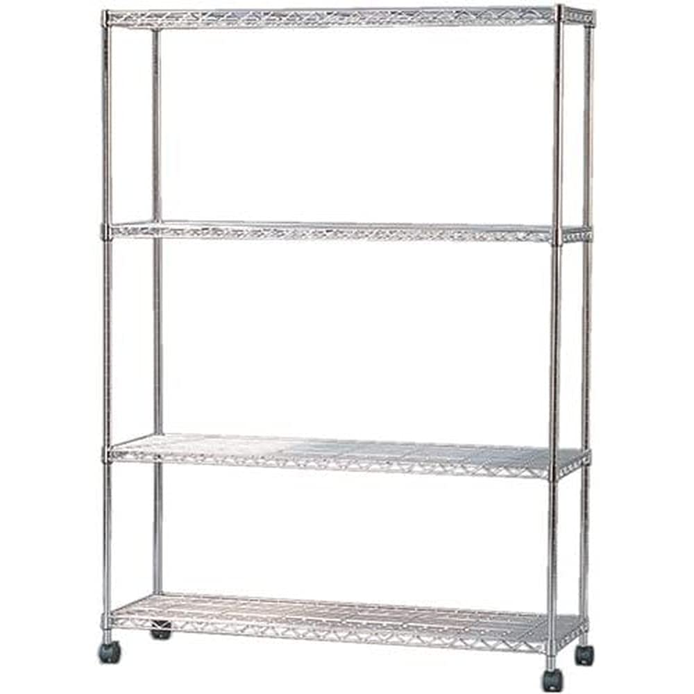 アイリスオーヤマ ラック メタルラック本体 4段 キャスター付き 幅110×奥行35×高さ149cm ポール径19mm メタルミニ スチールラック サビに強い 防サビ加工 銀 棚 MTO-1115C