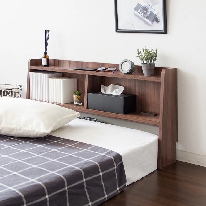 ヘッドボード 収納棚 おしゃれ HB-F1000-BR ブラウン