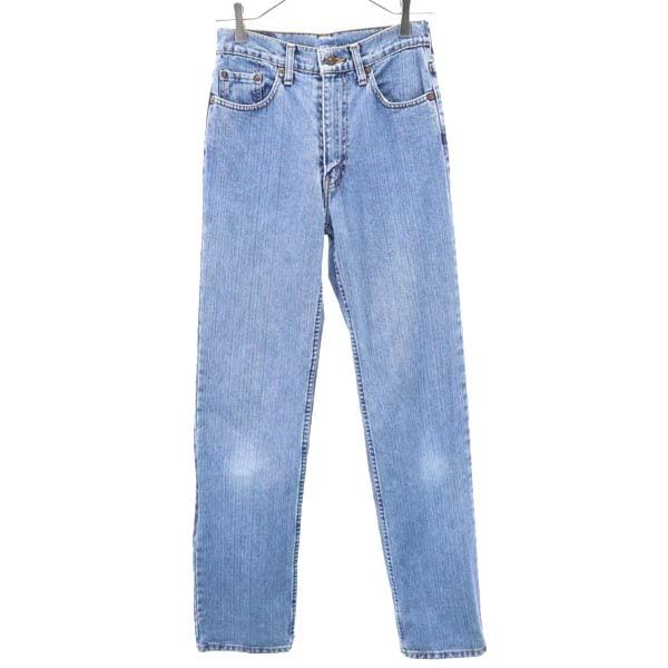 90s 日本製 W511-0217 ストレートデニムパンツ W28 ジーパン レディース