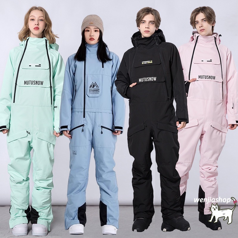 （1～3日で出荷）スノーボードウェア つなぎ 上下セット レディース メンズ 防水15000mm スキーウェア オールインワン パンツ 韓国風 男女兼用 スノボウェア 防水 防寒防雪保温防風通気