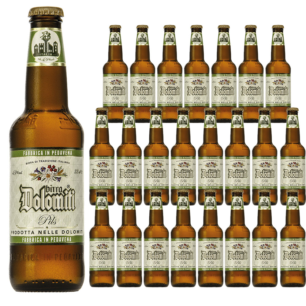 【2月1日発売】ドロミティ ビール ピルスナー 330ml×24本 ケース 瓶 ビッラ カステッロ社 イタリアBirra Dolomiti Pils 330ml Birra Castello