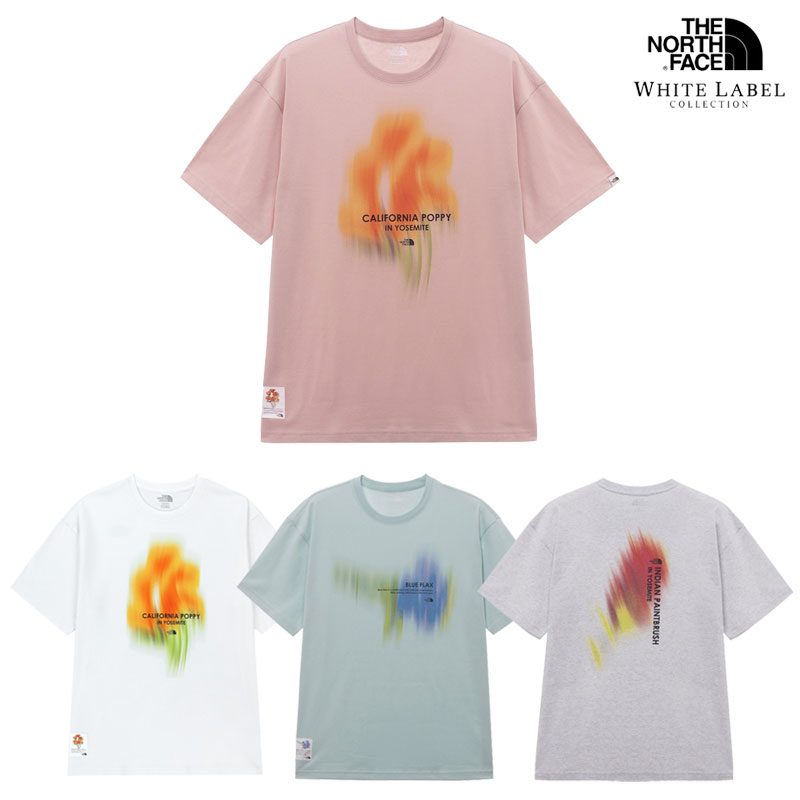 韓国正規品 [新作] NT7UR09 ユニセックス フラワー ロゴ 半袖 Tシャツ [4カラー] カットソー ショートスリーブ Tシャツ 韓国ファッション デイリー
