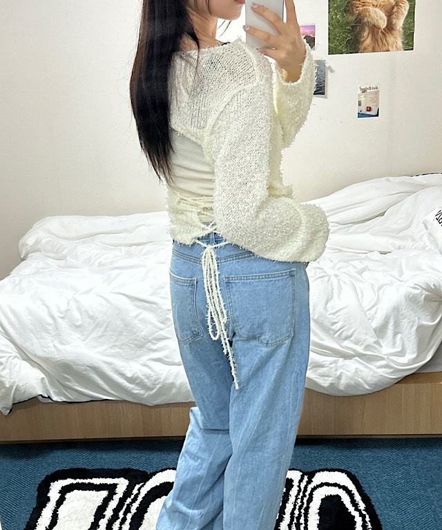 バックレス ニット/反転ニット/ブークルニット