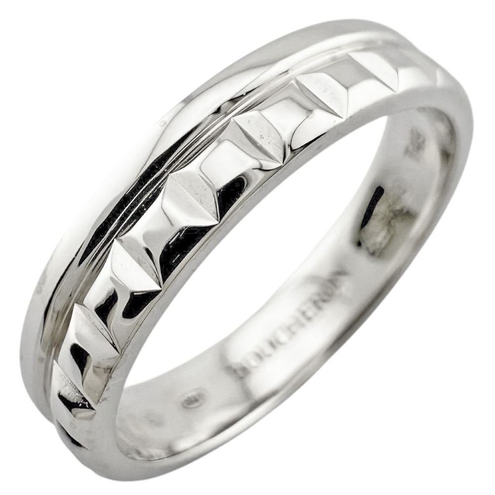 ブシュロン キャトル ラディアント ハーフ リング 指輪 9号 18金 K18ホワイトゴールド Boucheron 中古 美品