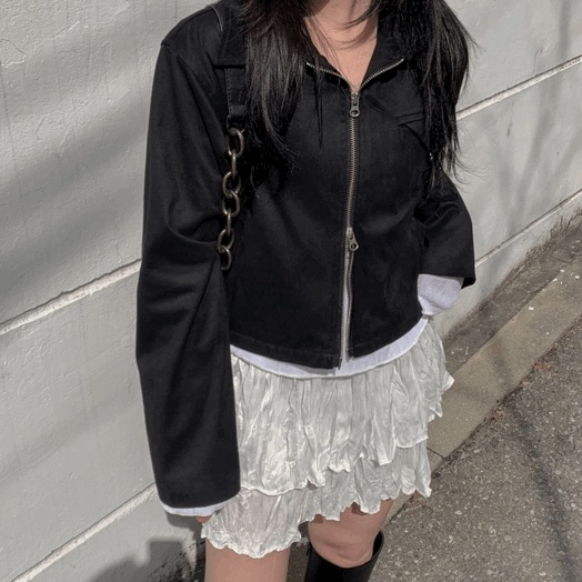 Velvet pocket jacket