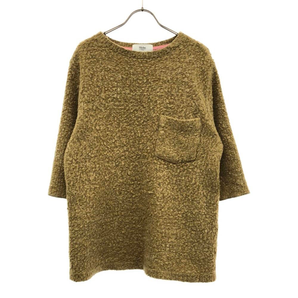 日本製 7分袖 ニット ブラウン系 セーター レディース