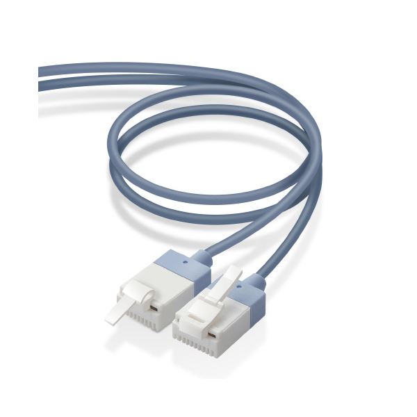 (まとめ) エレコム LANケーブル スリム6A 青 2m LD-GPASST/BU20 (×3セット)