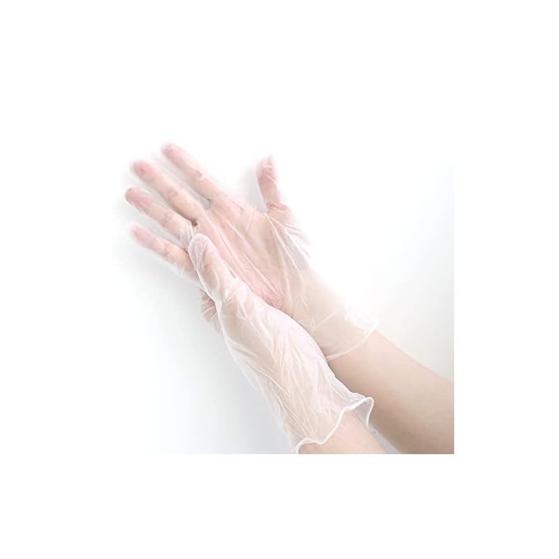 即納[山善] PVC手袋 10箱(1000枚) ポリ塩化ビニール 薄め パウダーフリー 粉なし 左右兼用 使い捨て手袋 YZ-PVC-M(CR) Mサイズ クリア