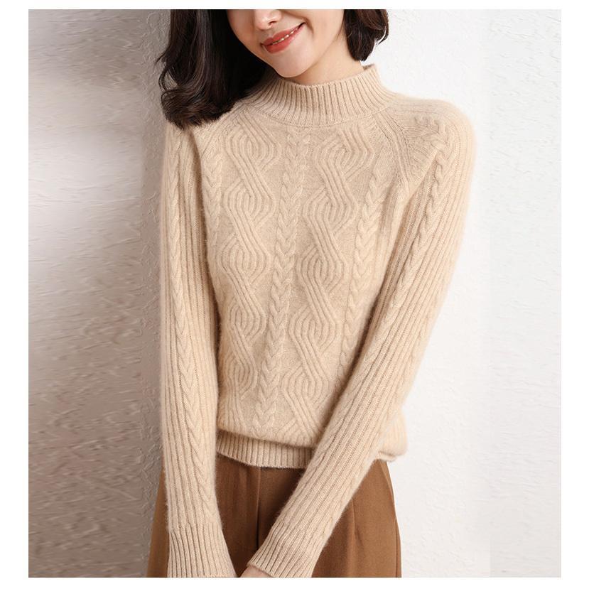 カシミヤセーター カシミヤ ハイネックセーター ウールセーター レディース ハイネック ニット トップス プルオーバー 無地 シンプル 長袖 秋冬 11,926円