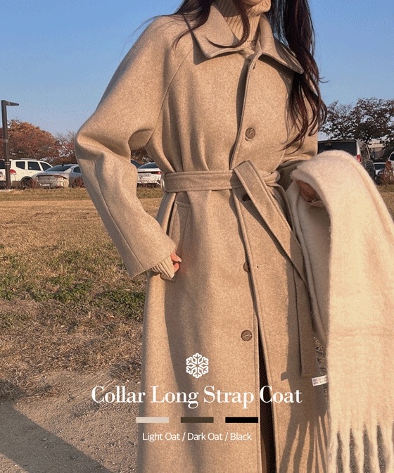 [韓国] 百貨店 クオリティクラシック シングル カラー ストラップ コート-ct