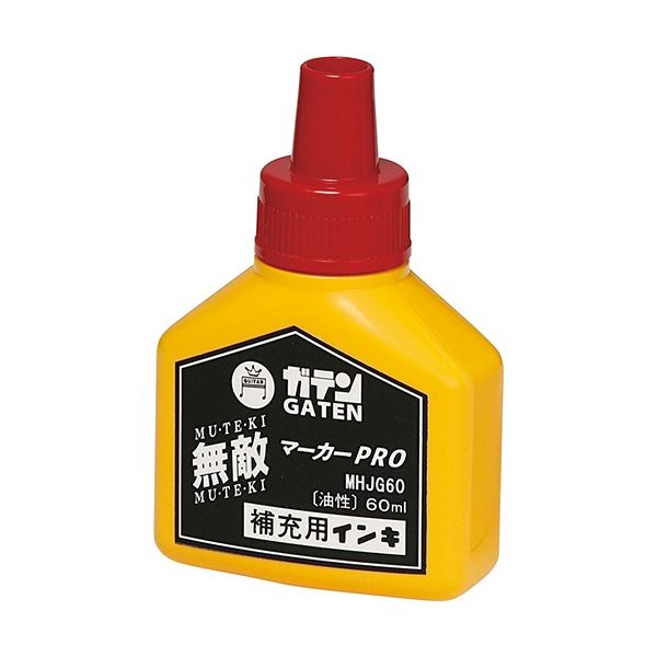 (まとめ) 寺西化学 ガテン無敵マーカーPRO 補充液 60ml 赤 MHJG60-T2 1個 (×30セット)