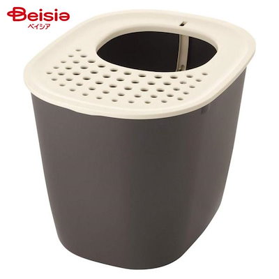 他サイト： リッチェル 猫用トイレ本体 ラプレ 砂取りネコトイレ ダークグレーの商品画像