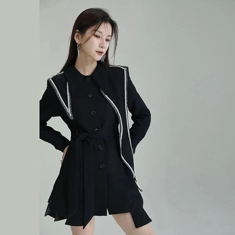【J.Fashion】 短丈ワンピース ドッキングワンピース ロングブラウス風 レディースワンピース シャツワンピース 体型カバー 日焼け止め オールインワン メガ割30%までに制限