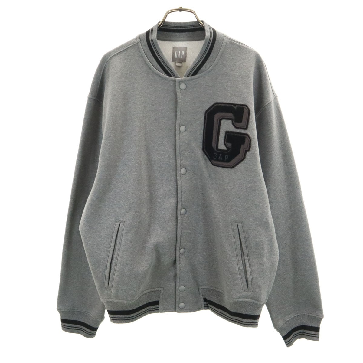 スウェット スタジャン S グレー 裏起毛 メンズ 古着