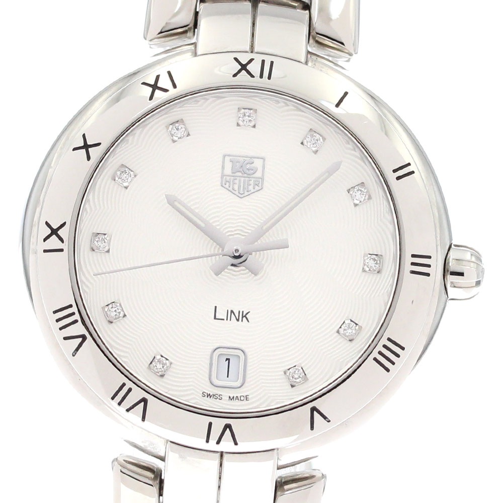 タグホイヤー TAG HEUER WAT1311 リンク 11Pダイヤ クォーツ レディース 保証書付き_876541【中古】