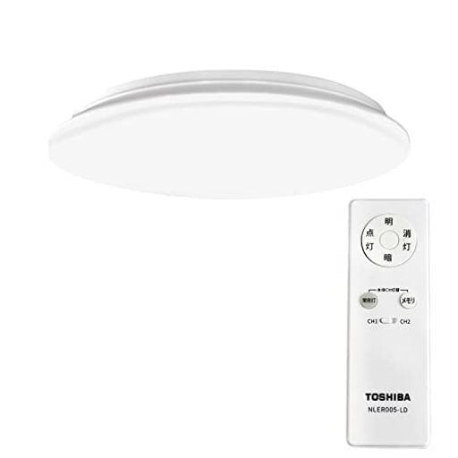 東芝(TOSHIBA) LEDシーリングライト 調光タイプ 6畳(日本照明工業会基準)3699LM シンプル しっかり明るい LED常夜灯 リモコン付き NLEH06MALA-DLD 5,403円