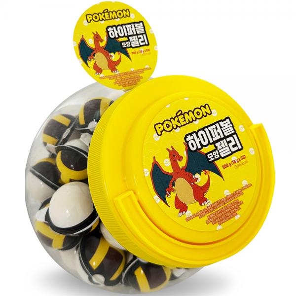 ポケットモンスター ポケモン ハイパーボールの形 ゼリー 50p 포켓몬스터 포켓몬 하이퍼볼모양 젤리 50p