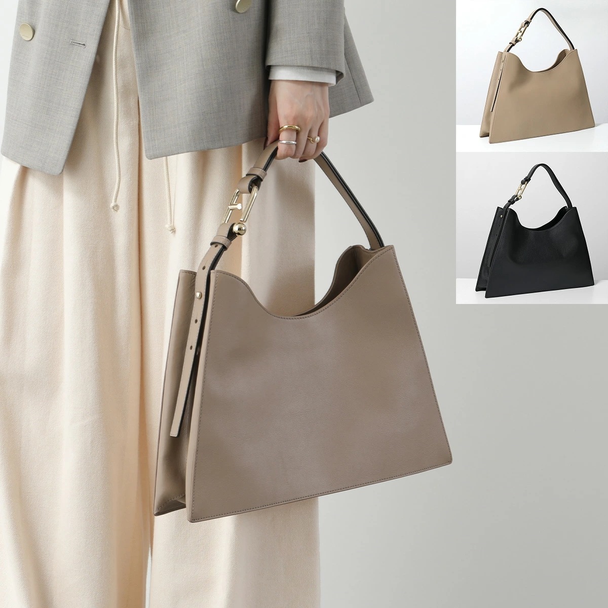 Furla フルラ トートバッグ NUVOLA L HOBO ヌヴォラ WB01246 BX2045 レディース レザー ハンドバッグ ロゴ 鞄 カラー2色