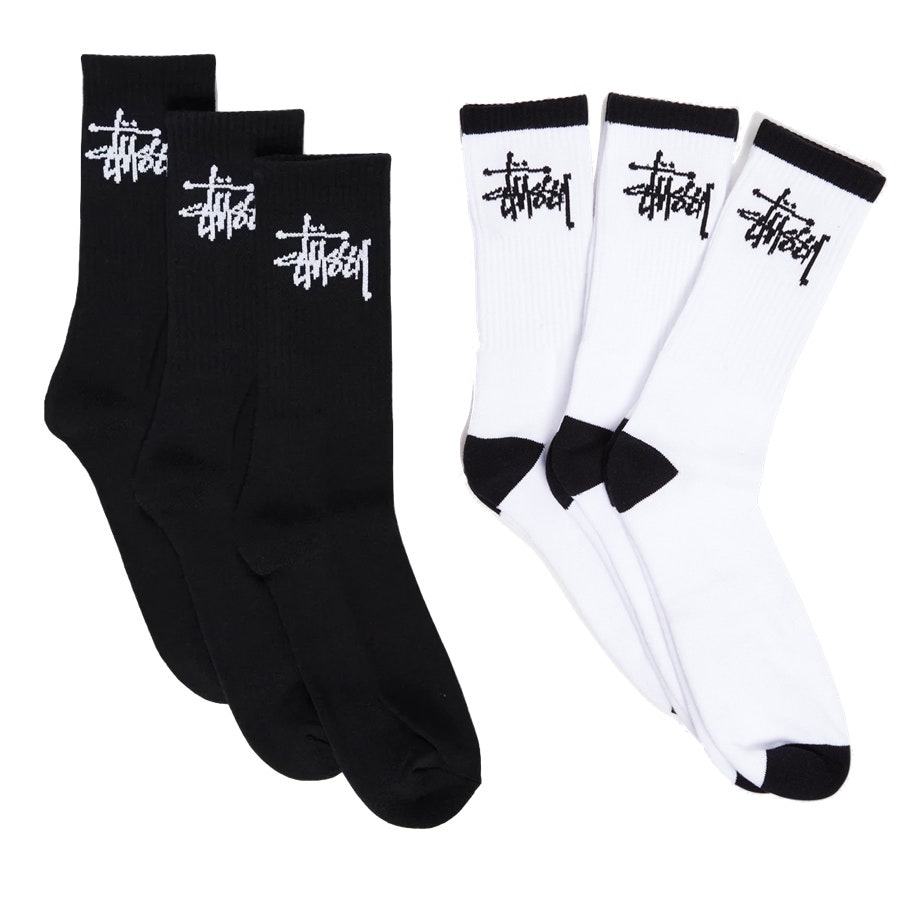 XVDLHGF 　stussy ソックス2足 STUSSY - STUSSY ステューシー ロゴ 靴下 ロング ソックス 2足