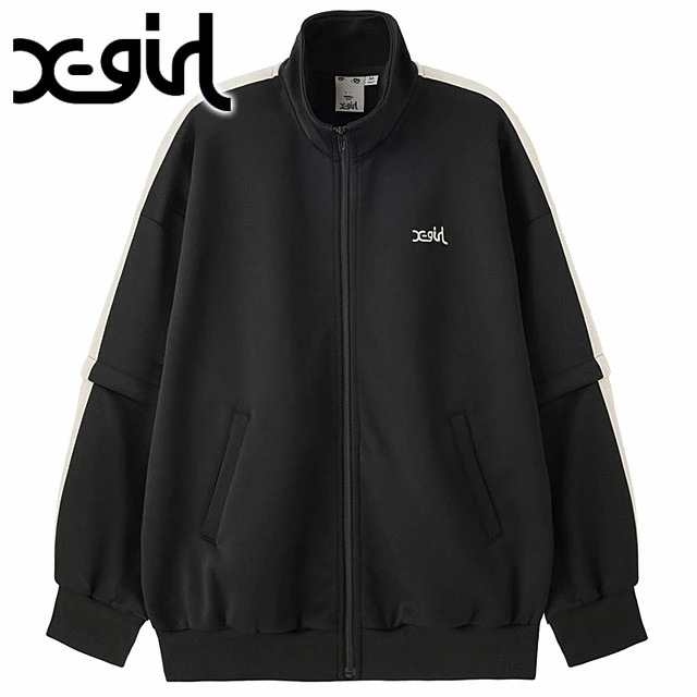 ツーウェイ ジャージトラックジャケット [105243012006] 2WAY JERSEY TRACK JACKET レディース トップス トラックトップ ブルゾン 袖取り外し可能 BLACK