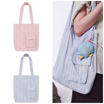 STRIPE BIG SHOULDER BAG