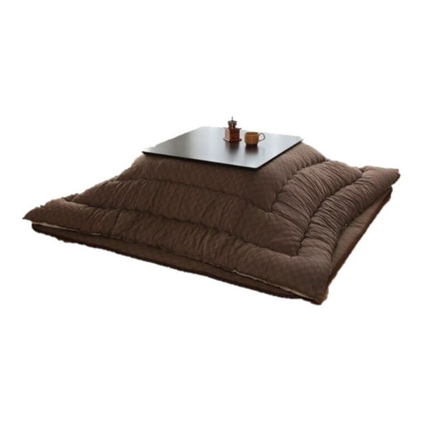 1150940060503 こたつ布団 単品 ふっくら 日本製 格子柄 シンプル ブラウン 長方形 約205×345cm メーカー直送