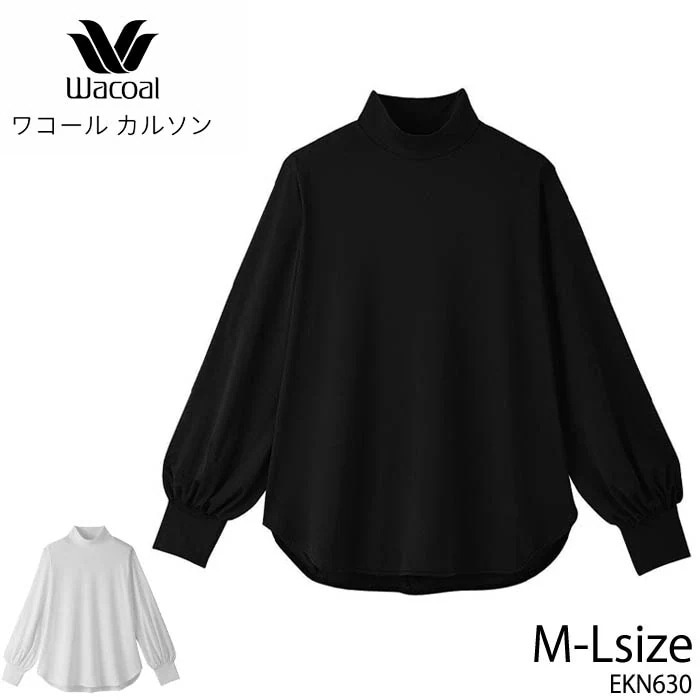 ワコール Wacoal ボディサプリ きれいめブラウス (M-Lサイズ) 無地 フレアシルエット バルーンスリーブ EKN630 【P】