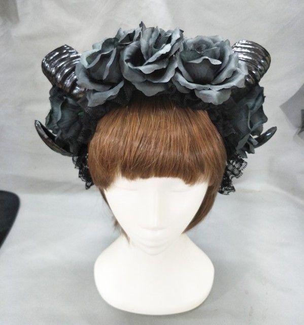品質保証羊角ツノ カチューシャ コスプレ ゴスロリ 悪魔の角 ヘアアクセサリー 角 魔王 パーティー スチームパンク ロリータ ゆめかわ 病みかわ マリア