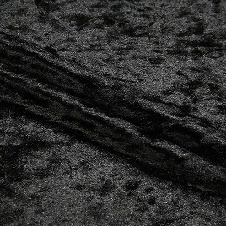 ダイヤモンド クラッシュ ベロア 生地 裁断済み(ブラック, 約3mx1.5m)
