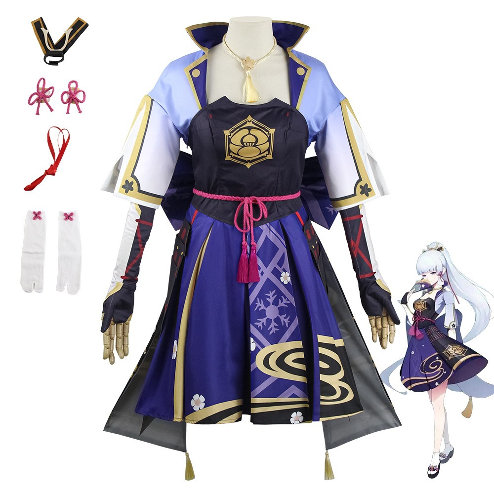 原神 神里彩花コス衣装イナズマミスコスプレアニメ衣装女性フルステージパフォーマンス衣装