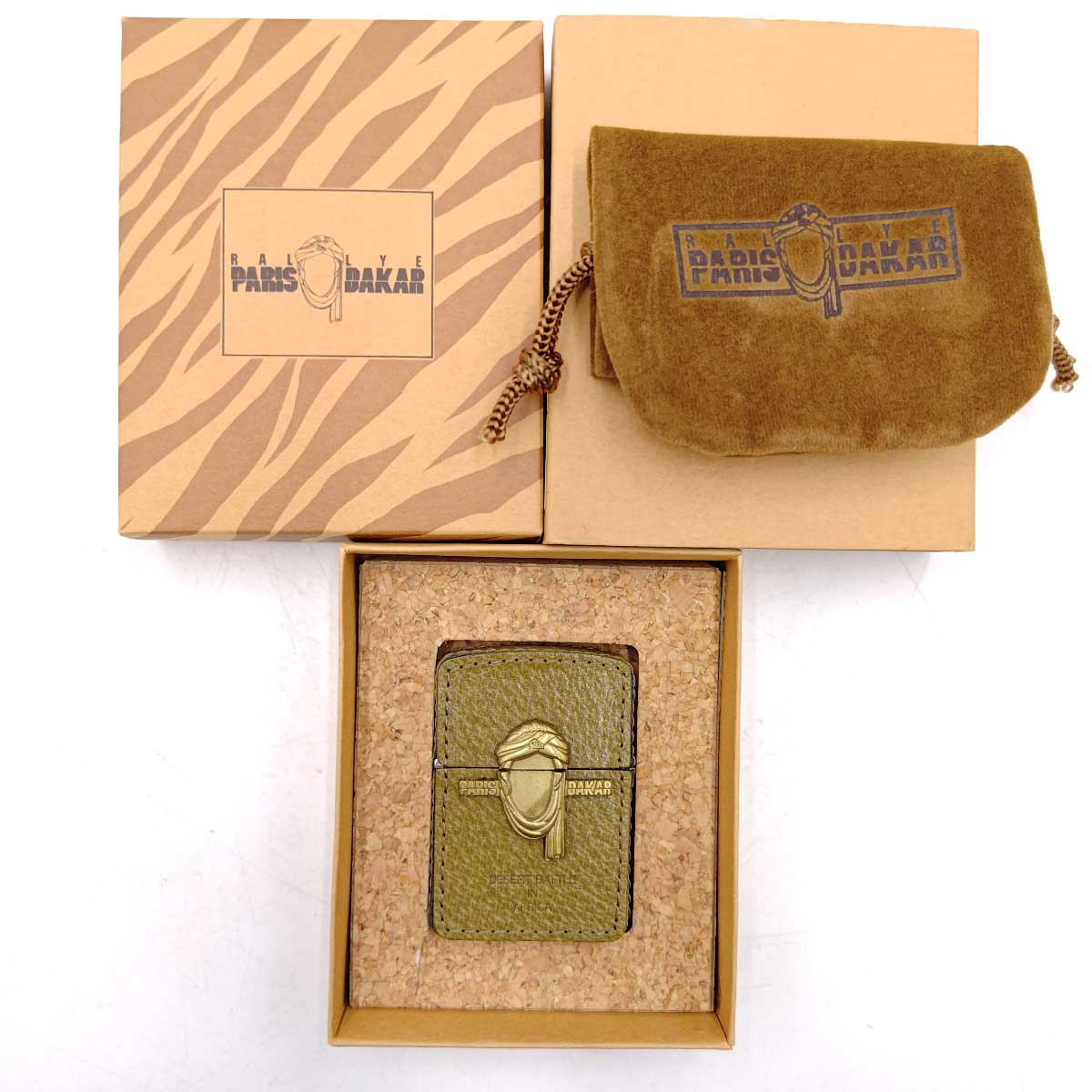 【中古・未使用品】ジッポー パリダカ パリ・ダカールラリー PARIS DAKAR レザー ZIPPO