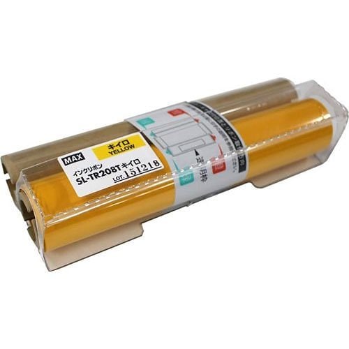 （まとめ買い）マックス CPM-200専用 詰め替え用インクリボン 黄色 SL-TR208Tキイロ [x3]