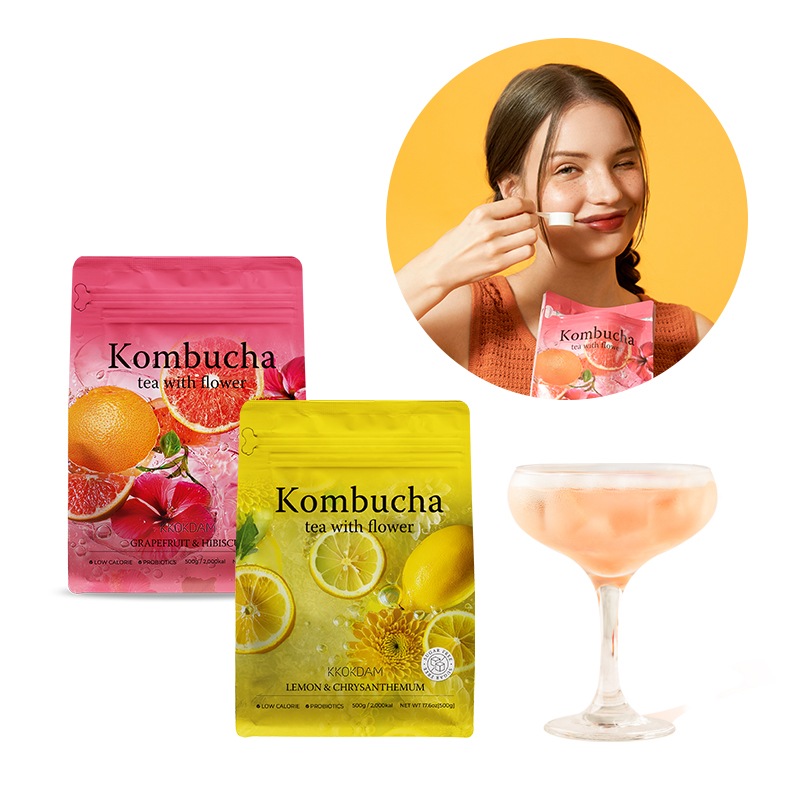 [100個入り] フラワーコンブチャ 2種/コンブチャ/低カロリー/ダイエット飲料/乳酸菌/大容量