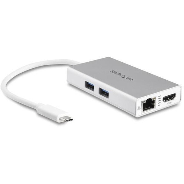 StarTech DKT30CHPDW USB Type-C接続マルチアダプタ シルバー&ホワイト 4K HDMI/USB Power Delivery メーカー直送