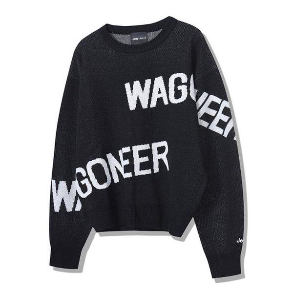 ウェゴニア ジャカード 男女共用 ニット JP1KTU012BK