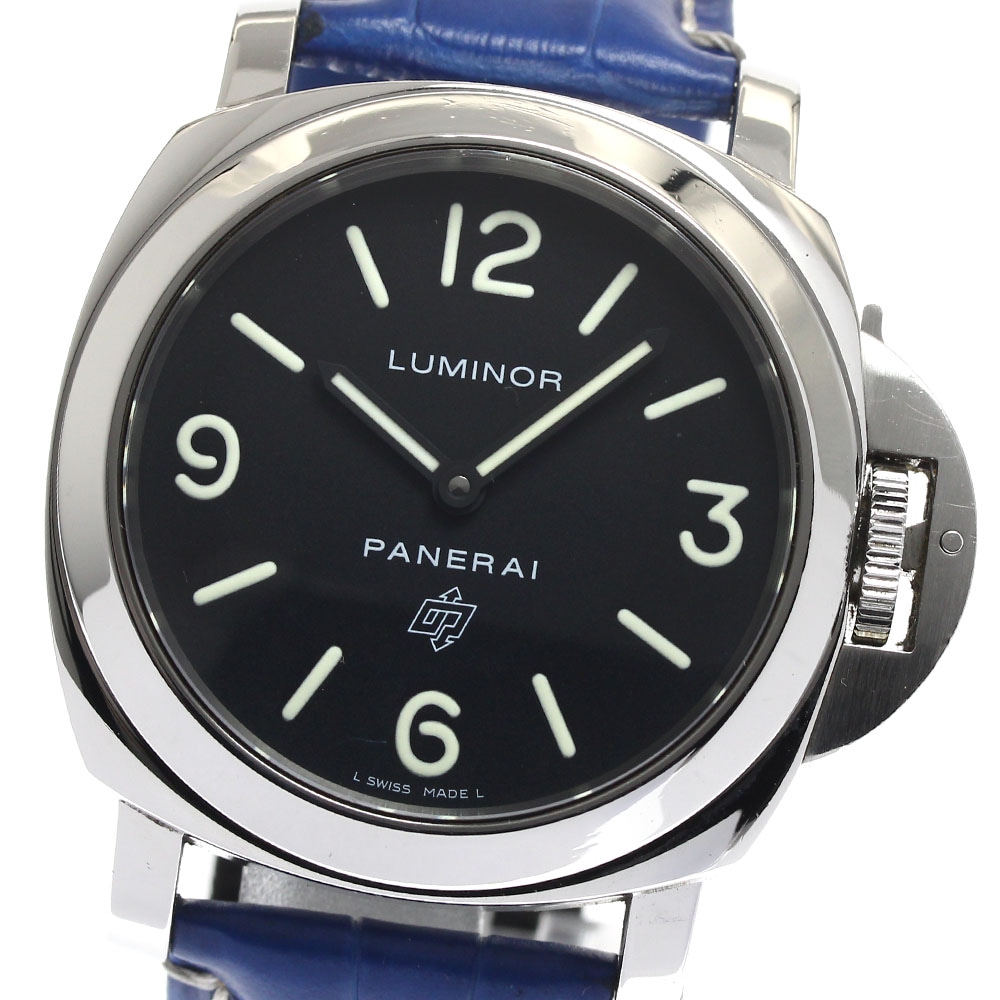 パネライ PANERAI PAM01000 ルミノール ベース ロゴ アッチャイオ 手巻き メンズ _888313【中古】