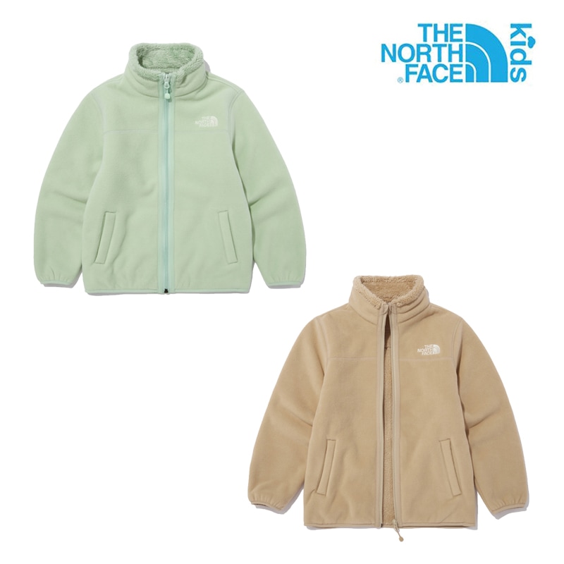 KS LOYALTON FLEECE JACKET NJ4FN51 フリース キッズ フードなし パーカー ファスナー ジッパー スタンドネック ダウン 男の子 女の子 小柄 韓国 大人もOK
