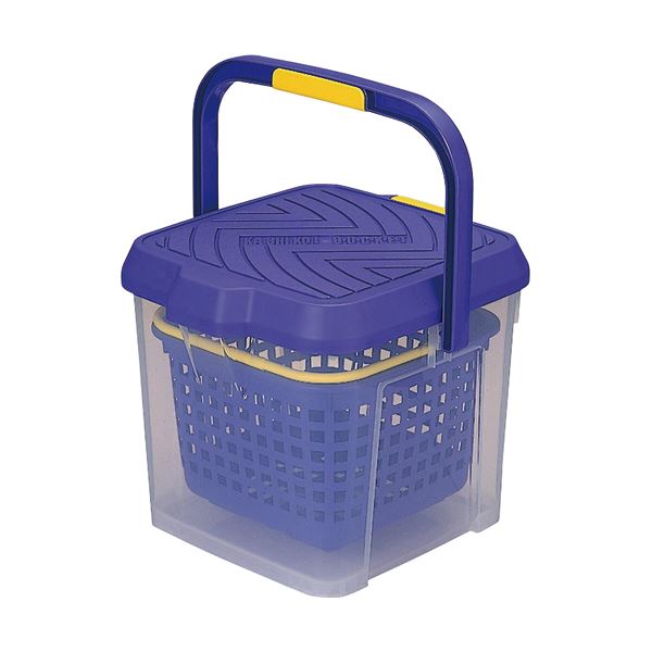 （まとめ）イノマタ化学 かしこいバケツ 17Lクリアブルー 1個[x2セット]