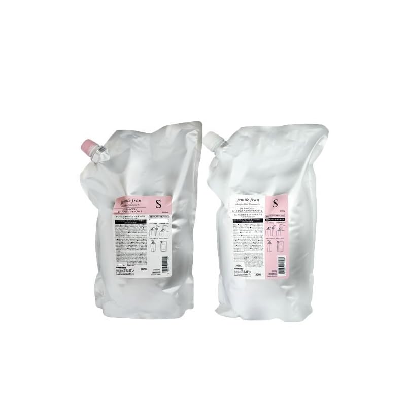 【即納】【セット】 ミルボン MILBON ジェミールフラン ヒートグロス シャンプー S + トリートメント S 2500g 【詰め替え用】 シャンプー トリートメントセット 11,366円