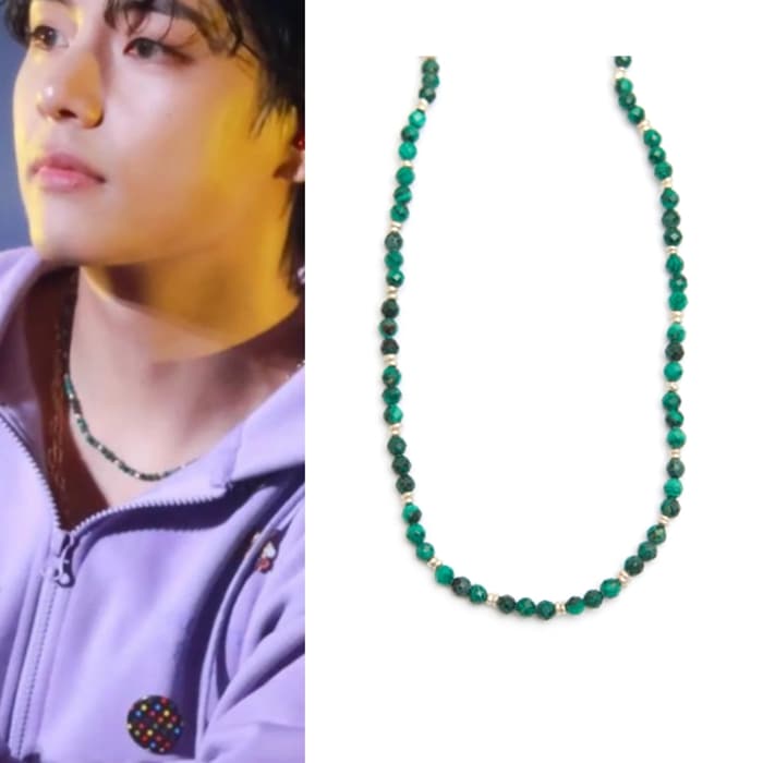 【BTS V着用】 N395S マラカイトシルバーネクリス 韓国正規品