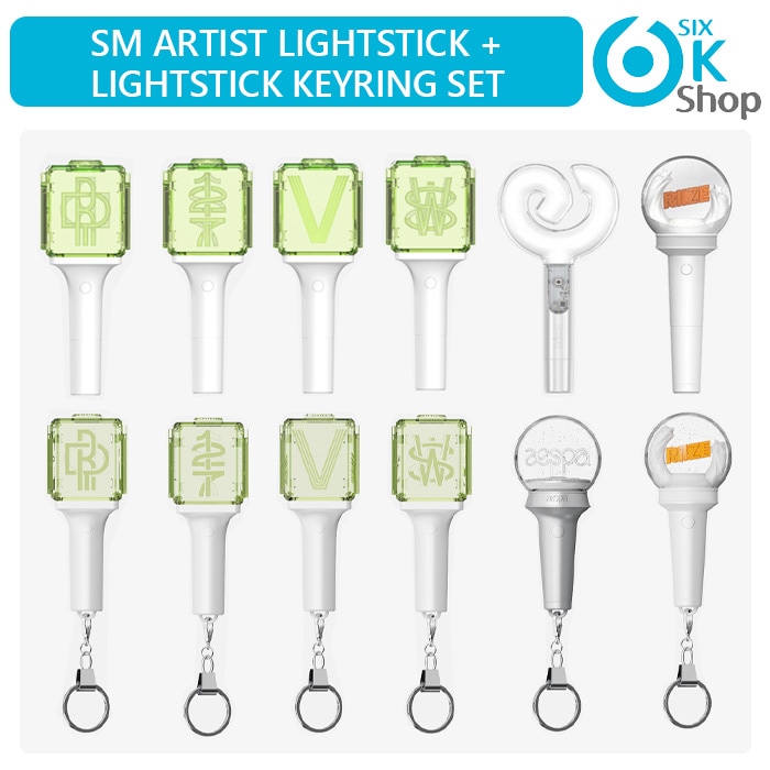 SM ARTIST LIGHTSTICK + MINI FANLIGHT KEYRING ペンライト 公式グッズ NCT127 NCT DREAM aespa RIIZE WayV NCT WISH