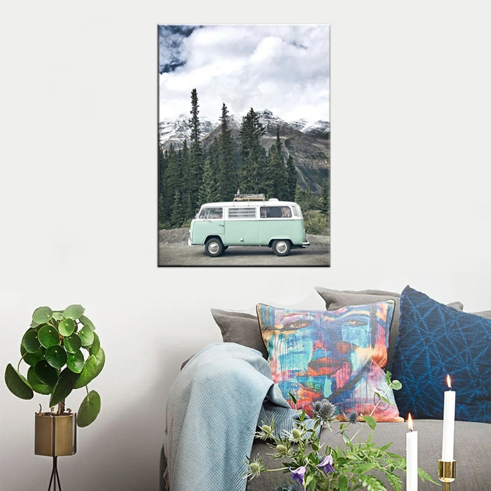 ファブリック 絵画 インテリア 絵 アートフレーム 旅行　バス 人気4060cm 壁掛け 壁絵 おしゃれ インテリアアート 玄関 リビング フレーム アートパネル リビング プレゼント モダン おし