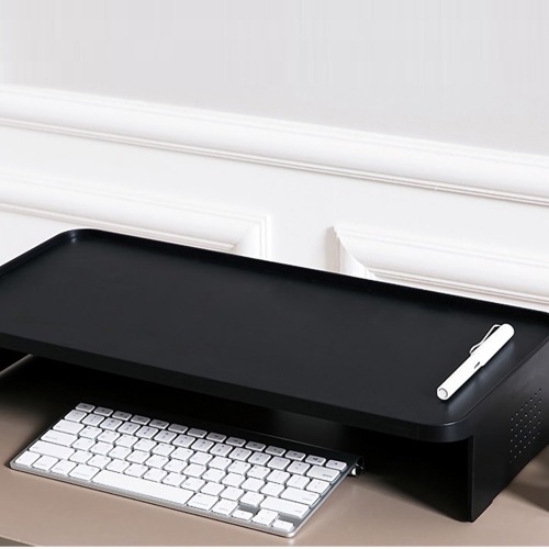 シスマックスモニター台座ブラック1本学校オフィスモニター棚キーボード棚マルチボックス