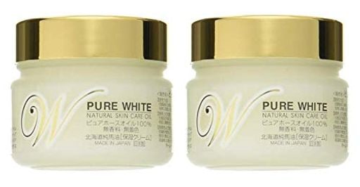 【2個セット】北海道純馬油本舗 ピュアホワイト ピュアホースオイル100% 保湿クリーム 無香料無着色 100g